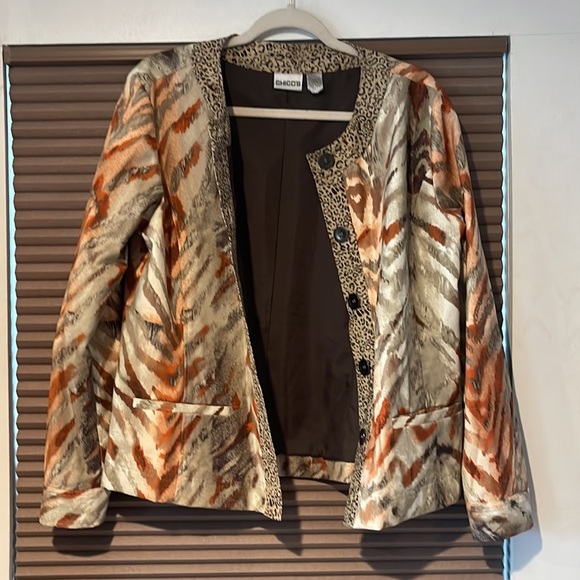 Chicos animal print jacket size 1 - Picture 11 of 11